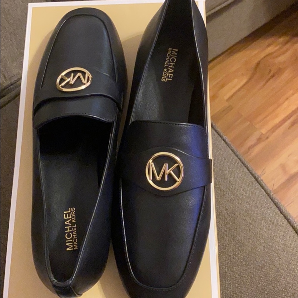 Michael Kors leather loafer shoes